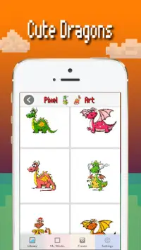 Màu rồng theo số: Pixel art dragon color Screen Shot 1