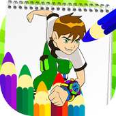 coloring book of ben t10 omnitrix free