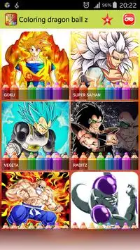coloring dragon goku ball of vegeta manga fans Screen Shot 0