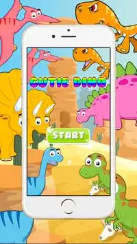 Cutie Dino Kids Coloring Screen Shot 0