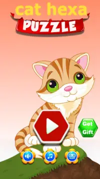 Cat Hexa Puzzle Free Online Block Jewel Game Screen Shot 0