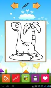 Cute Dinosaur Coloring Games Screen Shot 0