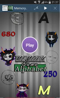 Memory Alphabet Game Screen Shot 0