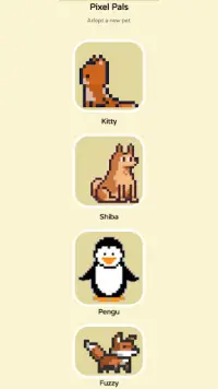 Pixel Pals - Nav bar pets Screen Shot 4