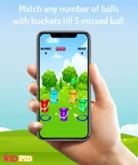 Kidpid Ball & Bucket - Free Color Matching Game Screen Shot 4