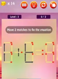 Solve Me FREE - Classic Matches Puzzle Game Screen Shot 1