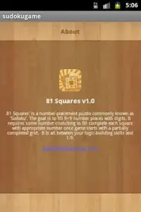 81 Squares For Sudoku Solvers Screen Shot 0