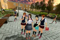 real High School Girl Simulator games Screen Shot 1