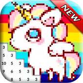 Unicorn Color by Number: Unicorn Pixel Art NEW