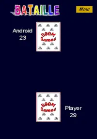 Bataille : jeu de cartes simple Screen Shot 10