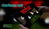 Cartoon horror cat game creepyhouse siren Screen Shot 2