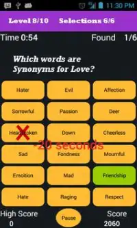 Synonyms Quiz Screen Shot 0