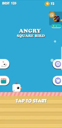 Angry Chicken - square bird - stacky bird 2020 Screen Shot 2