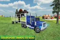 Dinosauro Zoo Trasporto Truck Simulator Screen Shot 8