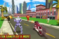 Flying Robot Bike batalla épica Screen Shot 11