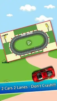 2 Cars 2 Lanes - Don't Crash! Screen Shot 0