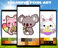 Pixel Art Kawaii Comic Color by Number Screen Shot 2