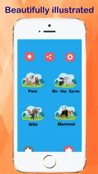 Baby first words animals Screen Shot 1