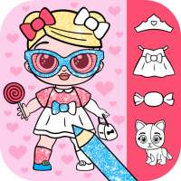 Doll Dress Up and Coloring Game for girls