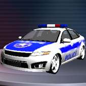 Policía coche conductor y sirenas Police Car Radio