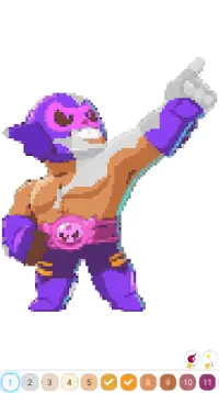 Brawl Stars Pixel Art Coloring - Color By Number Screen Shot 2