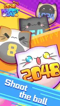 2048 Balls - Happy Cat Screen Shot 0