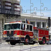 Jogos de quebra-cabeças de caminhão bombeiro gráti Screen Shot 7