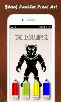 Black Panther Pixel Art Screen Shot 0