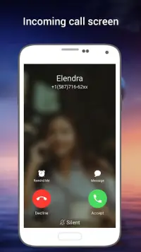 Phone X Full i Call Screen With Dialer Screen Shot 2
