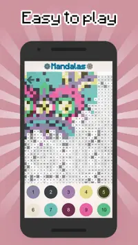 Mandalas color by number - Mandala pixel art Screen Shot 2