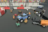 لعبة المربع سيارات السباق Screen Shot 1