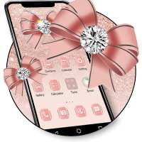 Luxury Rose Gold Diamond APUS Launcher Theme