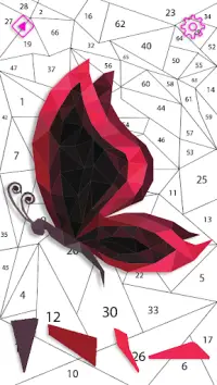Butterfly Polygon Puzzle By Number Screen Shot 0
