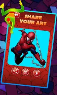 spider of man coloring super heroes fans Screen Shot 7