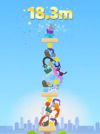 Cat Stack - Cute and Perfect Tower Builder Game! Screen Shot 16