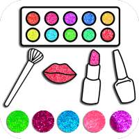 Beauty Make Up Coloring With Glitter Colors
