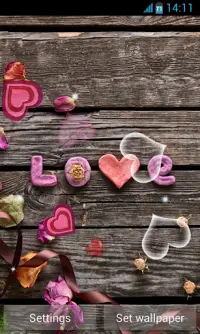 Love Hearts Live Wallpaper Screen Shot 0