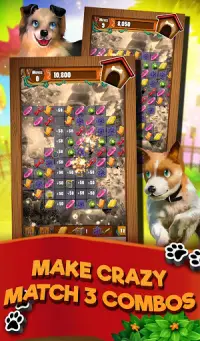 Match 3 Puppy Land - Matching Puzzle Game Screen Shot 1