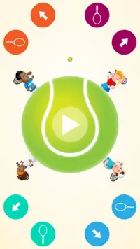 Rund Tennis - 2 Spieler Spiele Screen Shot 1