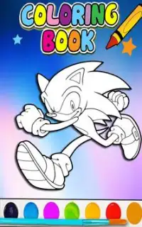 How to color Sonic The hedgehog -for kids-- Screen Shot 0