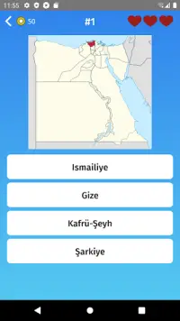 Eyaletleri bul: Mısır - Harita oyunu Screen Shot 1