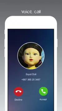 Squid game doll Fake call & Video Call 2022 Screen Shot 1