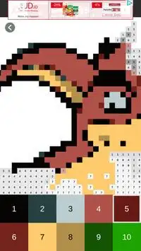 Bandicoot Color by Number Pixel art sandbox Draw Screen Shot 2