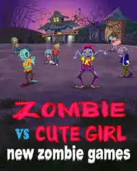 zombies vs too cute girl : free zombie game Screen Shot 0