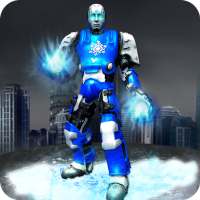 Ice Hero Robot 3D: Flying Robot Fighting Game