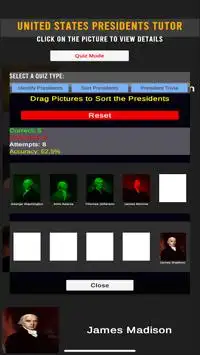 United States Presidents Tutor Screen Shot 3