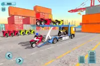 मोटरसाइकिल ट्रांसपोर्टर ट्रक: बाइक परिवहन खेल Screen Shot 4