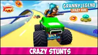 Granny Legend Crazy Ride: Car Stunts Shoot 2k20 Screen Shot 1
