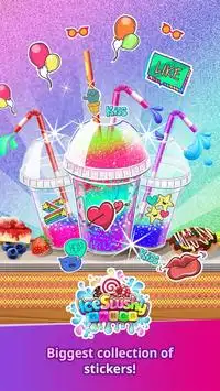 Rainbow Frozen Slushy Maker: Ice Candy Slush Maker Screen Shot 0