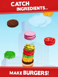 Sky Burger 🍔 Endless Hamburger Stacking Food Game Screen Shot 11